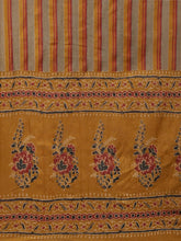 Women Olive Brown Rust Orange Printed Pure Cotton Kurta With Trousers Dupatta
